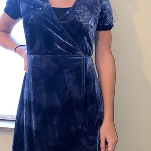 Forever21 navy felt wrap dress